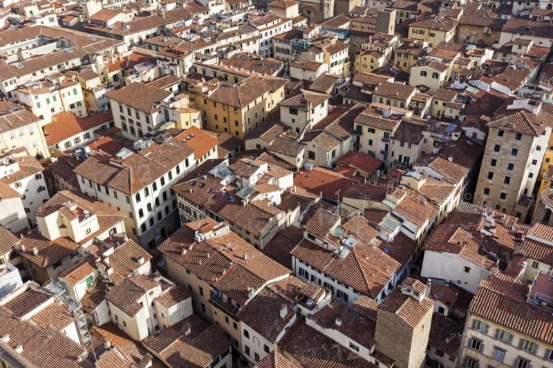 Aerial view of old town