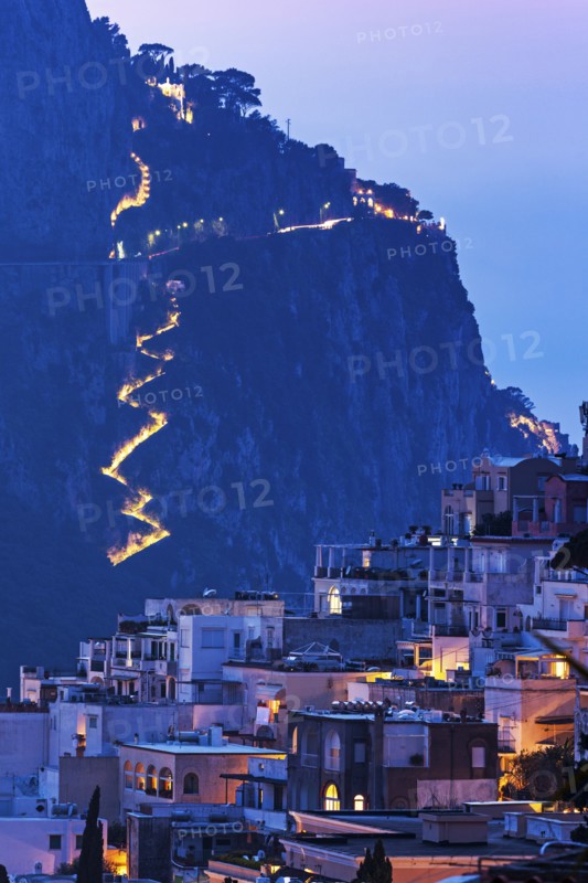 Town at dusk