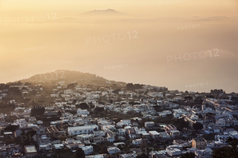 Town at sunset