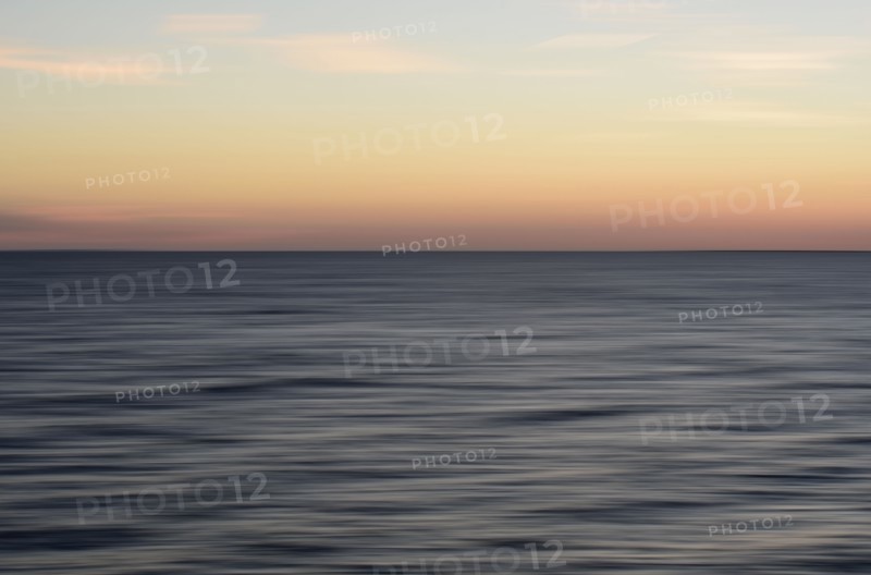 Horizon over water at dusk