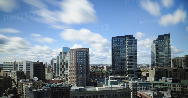Clouds over modern city