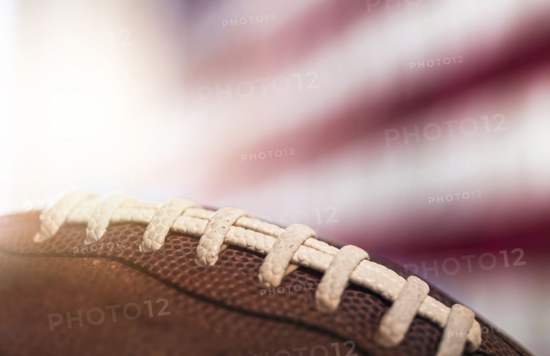 Close-up of American football.
