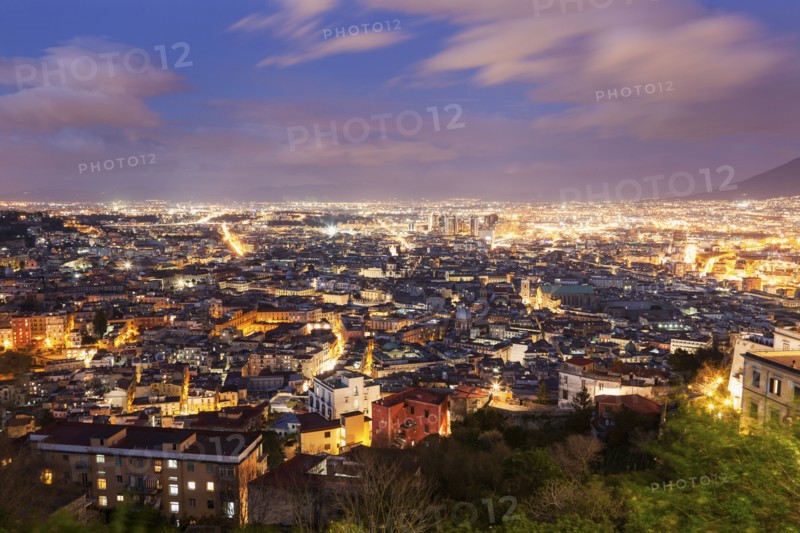 Illuminated city at night