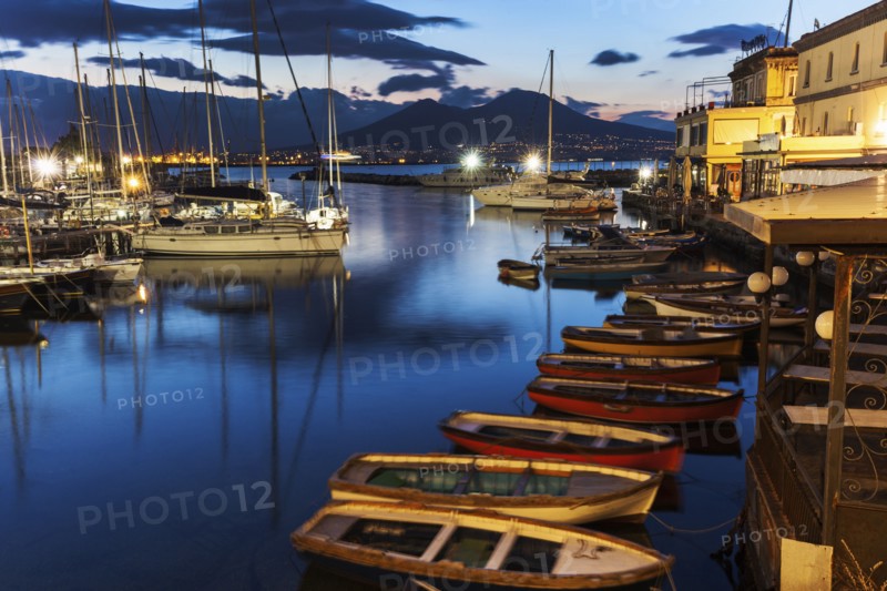 Colorful boats in city marina
