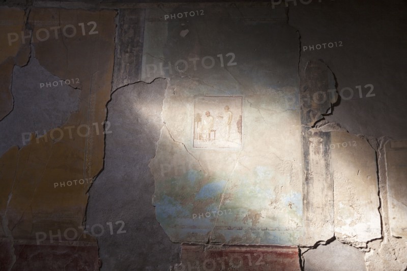 Ancient wall covered with fresco