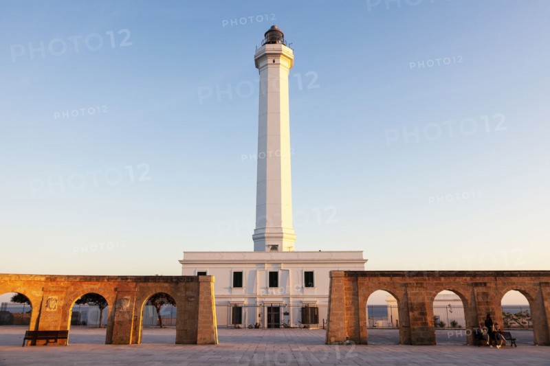Lighthouse of Santa Maria di Leuca against clear sky