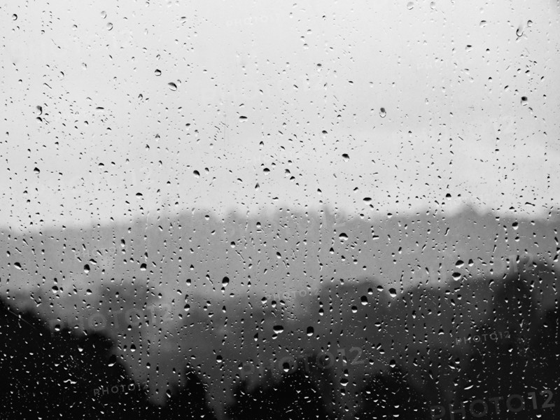 Raindrops on glass