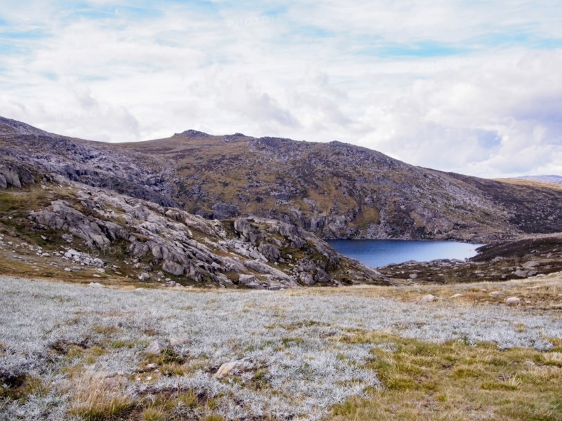 Lake in mountain valley