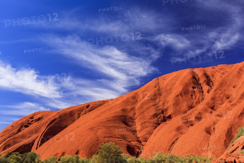 Mountains against blue sky