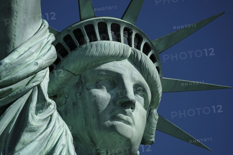 Statue of Liberty against clear sky. USA, New York, New York City.