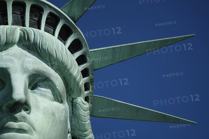 Statue of Liberty against clear sky. USA, New York, New York City.