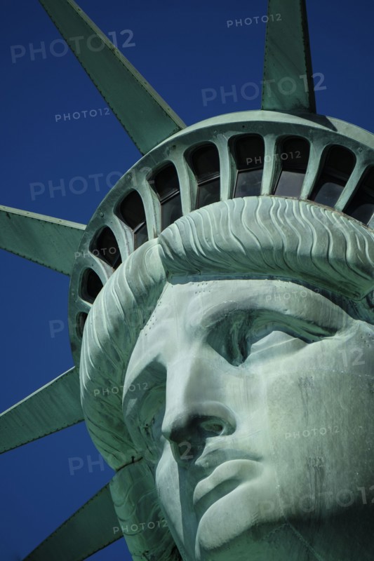 Statue of Liberty against clear sky. USA, New York, New York City.