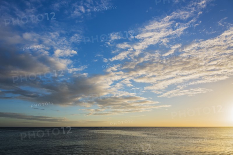Romantic sunset over sea