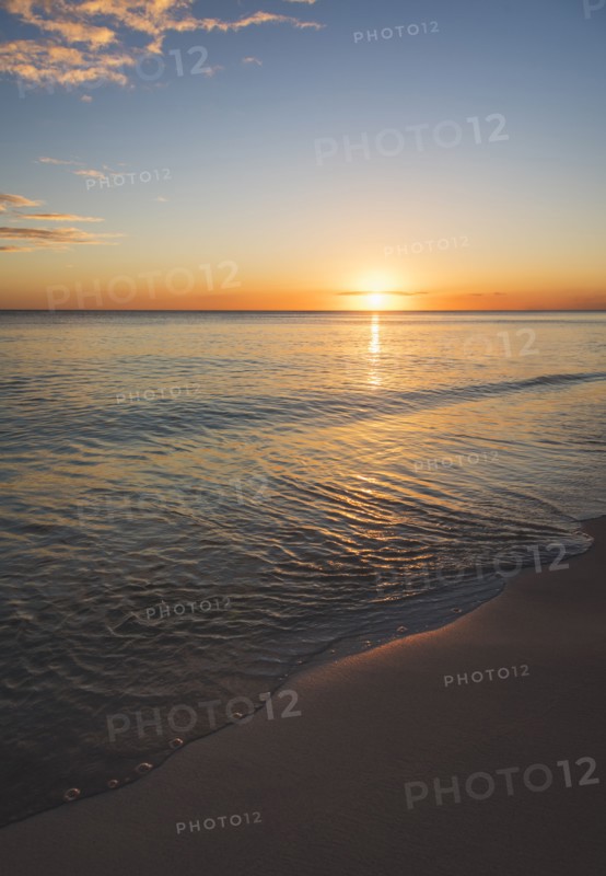 Romantic sunset over sea