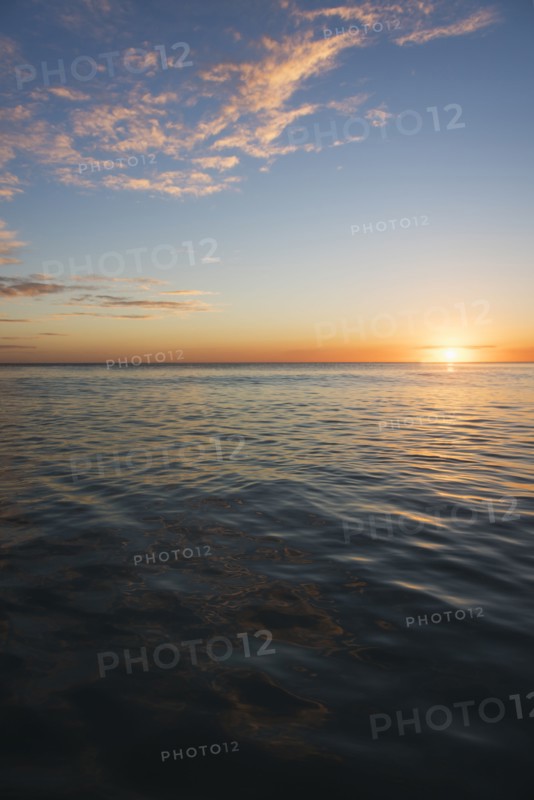 Romantic sunset over sea