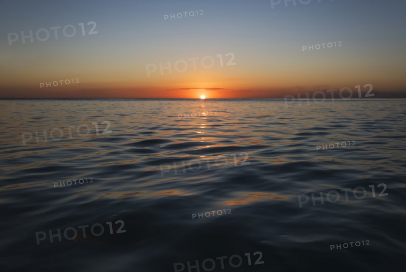 Romantic sunset over sea