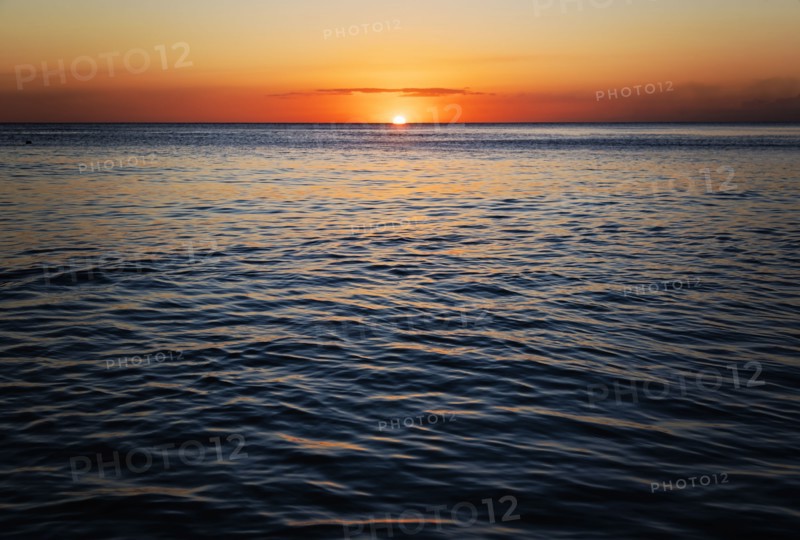 Romantic sunset over sea