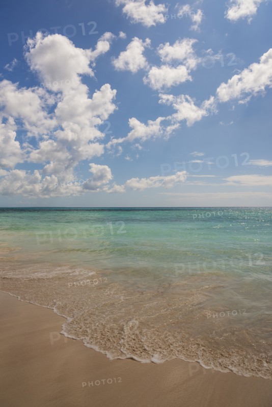 White clouds over tropical sea