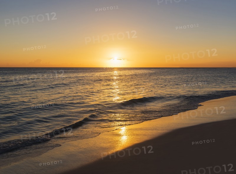 Romantic sunset over sea
