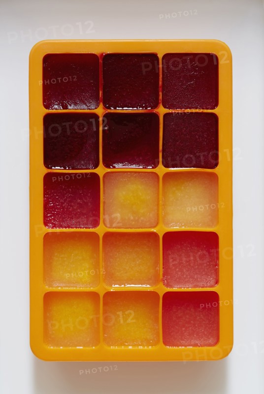 Tray of ice cubes