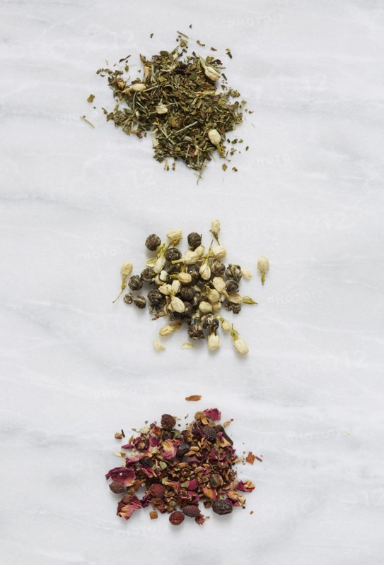 Tea on white paper