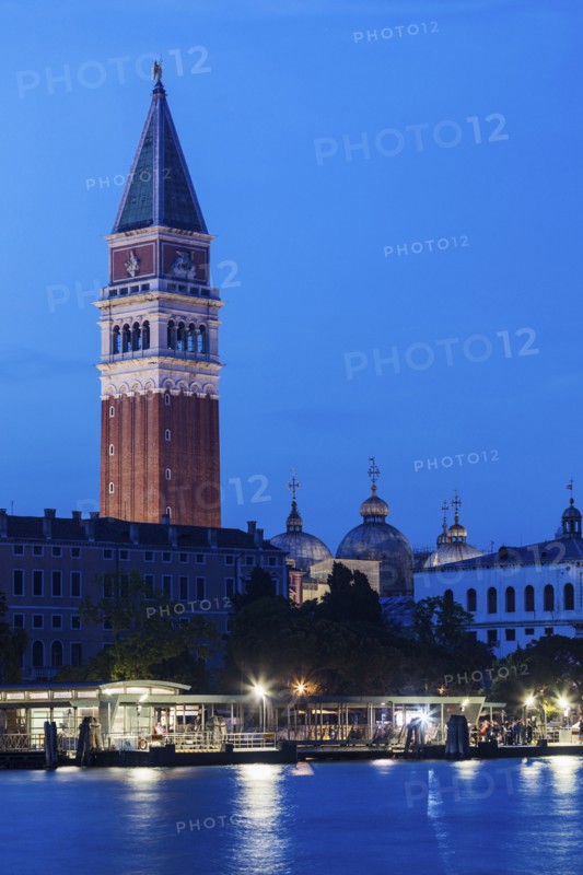 St Mark's Campanile and Basilica in Venice Venice, Veneto, Italy