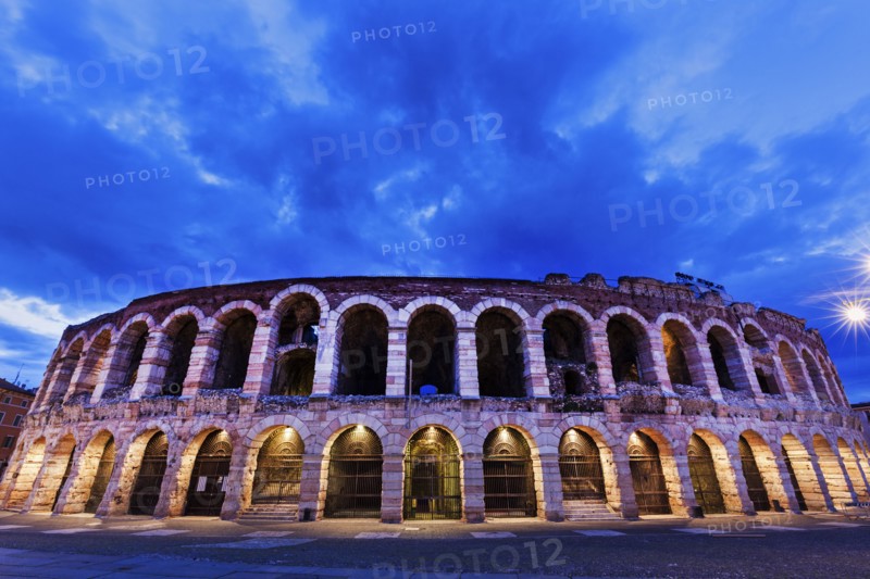 The Verona Arena on Piazza Bra in Verona Verona, Veneto, Italy