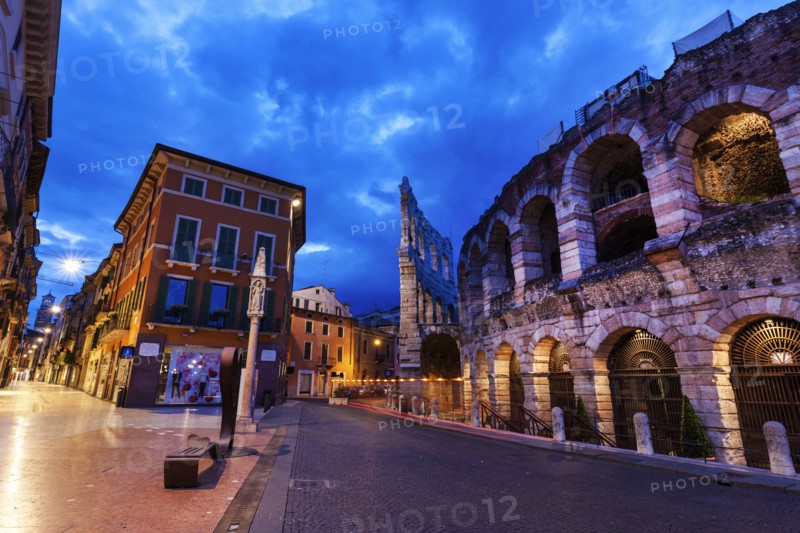 The Verona Arena on Piazza Bra in Verona Verona, Veneto, Italy