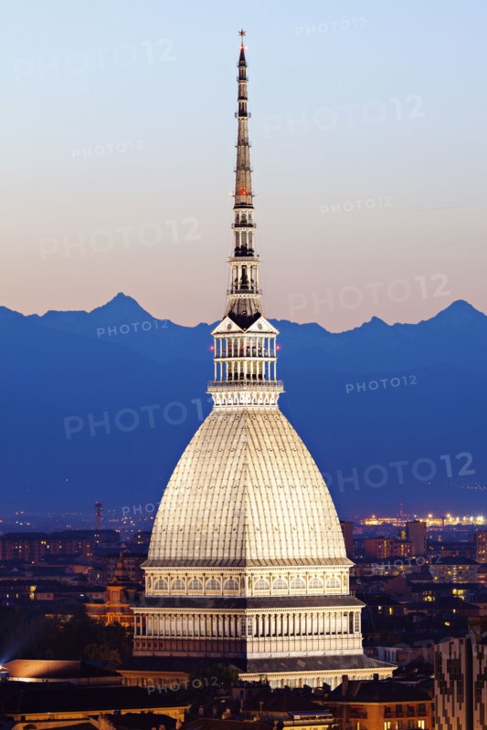 Skyline of Turin, Turin, Piedmont, Italy