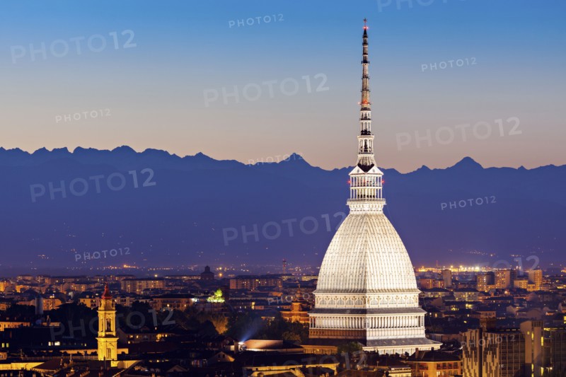 Skyline of Turin, Turin, Piedmont, Italy