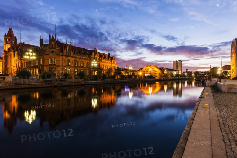 Architecture of Bydgoszcz along Brda River Bydgoszcz, Kuyavian-Pomeranian, Poland