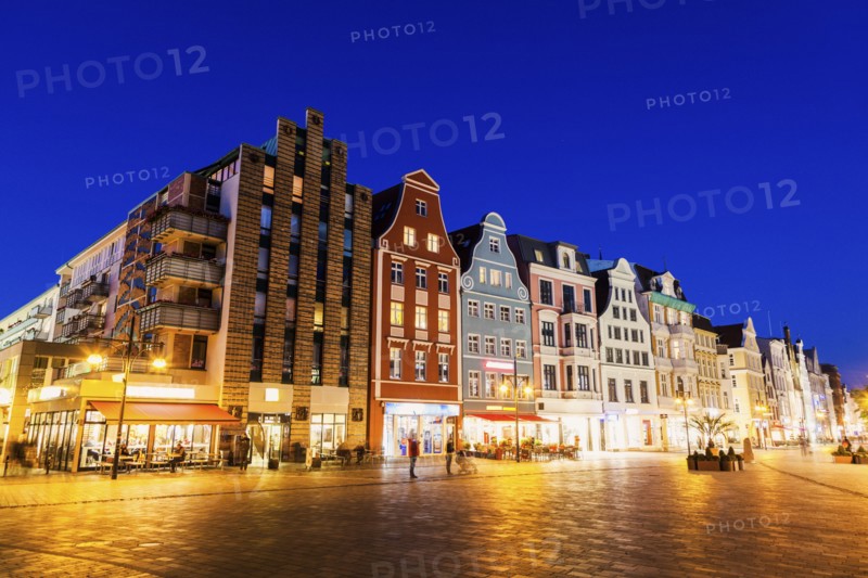 Architecture of Old Town in Rostock Rostock, Mecklenburg-Vorpommern, Germany