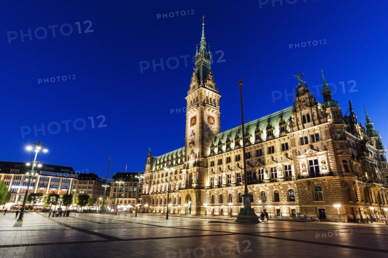 Old City Hall on Rathausmarkt in Hamburg Hamburg, Germany