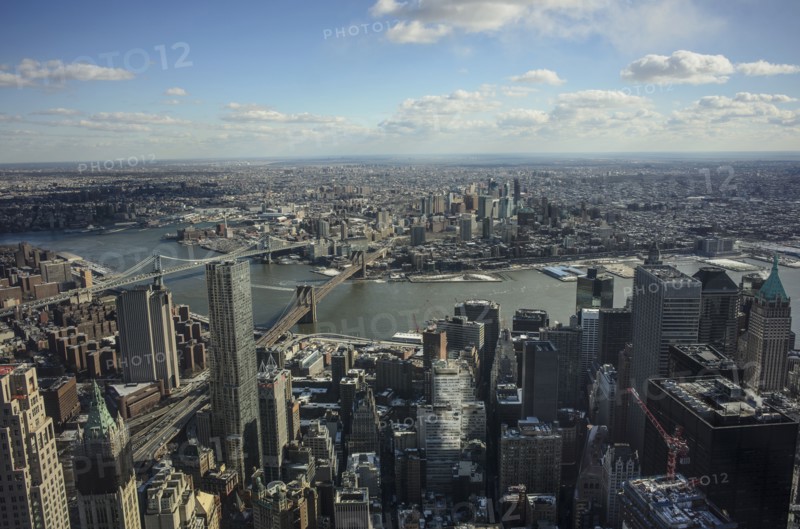 Aerial view of downtown district