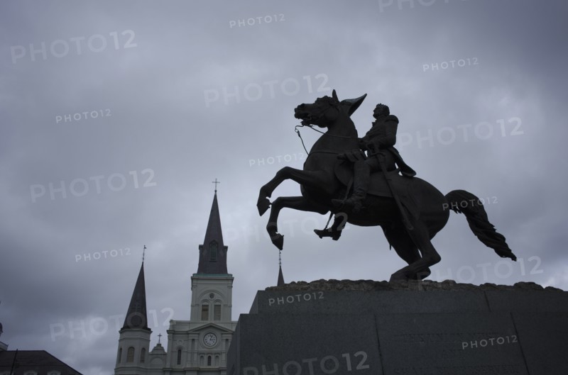 Sculpture in front of Saint Louis Cathedral