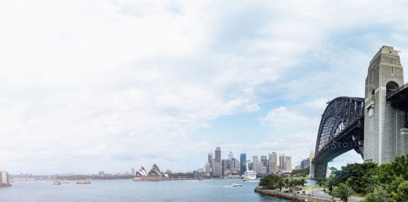 Sydney Opera House on cloudy day