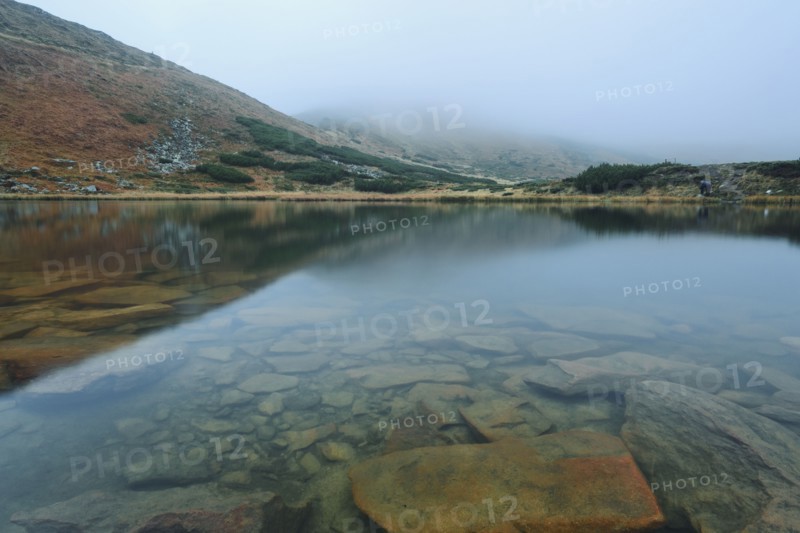 Rocks in clear water
