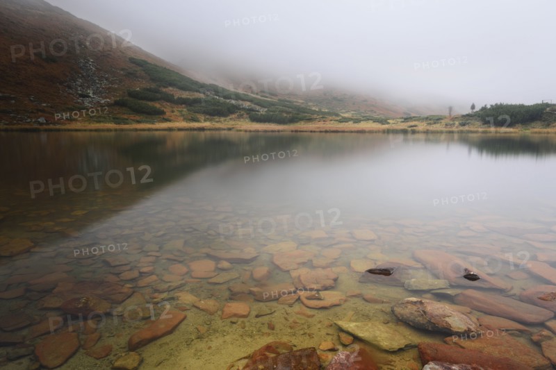 Rocks in clear water