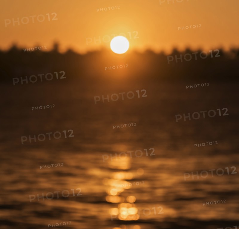 Sunset over island