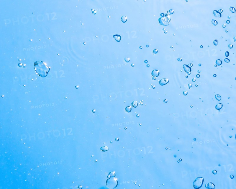 Bubbles on blue water