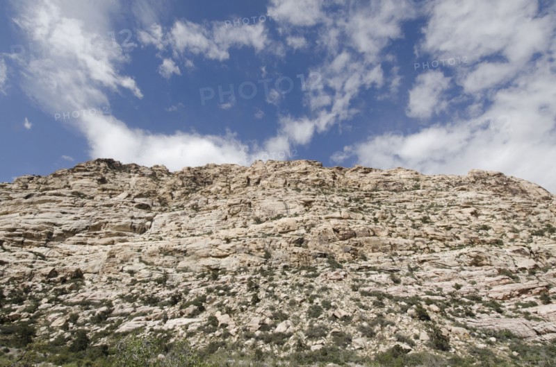 Nevada, Red Rock Canyon, Blue sky over rock mountain