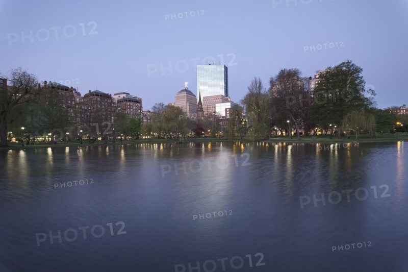 Massachusetts, Boston, Copley Square at dawn