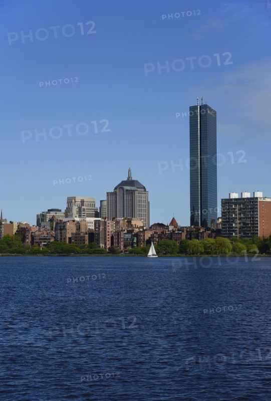 Massachusetts, Boston, Charles river and city waterfront