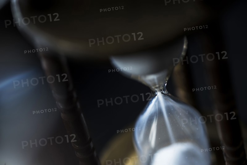 Studio shot of hourglass.