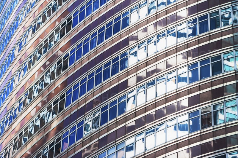 USA, New York State, New York City, Reflection in modern skyscraper
