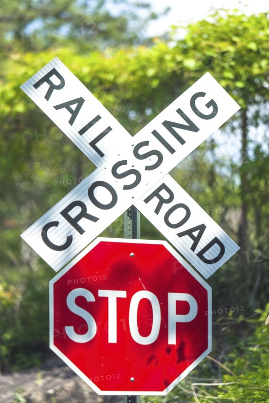 Railroad crossing sign