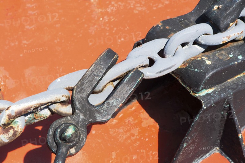 Close-up view of chain with hook