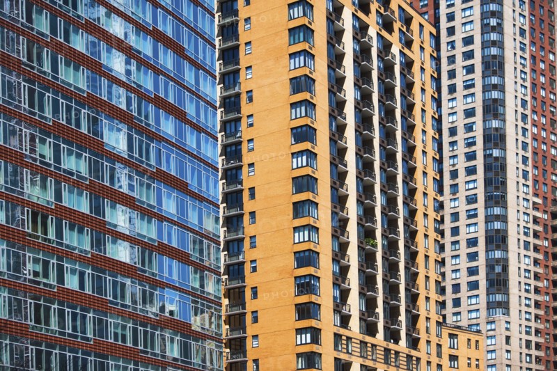 USA, New York State, New York City, Facades of skyscrapers