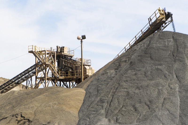 Conveyors in gravel quarry