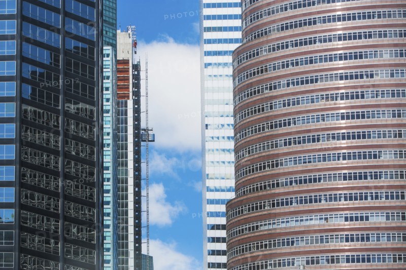 USA, New York State, New York City, facades of skyscrapers